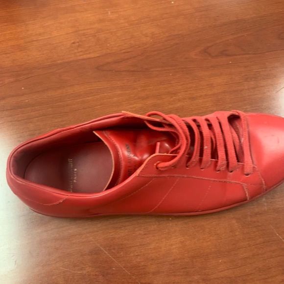 Saint laurent Red Leather Low Cut Size 14 - Picture 5 of 8